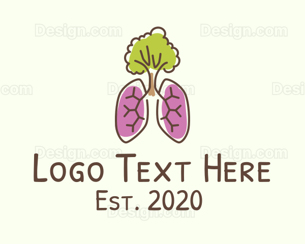 Eco-Friendly Tree Lungs Logo