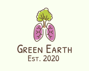 Eco-Friendly Tree Lungs logo design