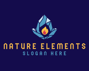 Fire Ice Elements logo design