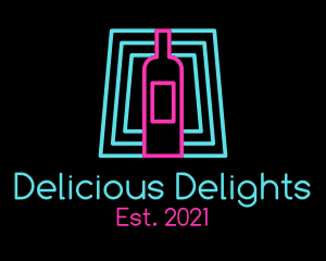 Wine Bottle Neon Nightclub logo