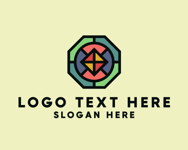 Octagon Polygon Mosaic logo