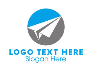 Travel - Paper Airplane Travel logo design