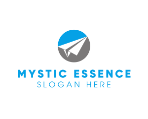 Paper Airplane Travel logo design