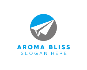 Paper Airplane Travel logo design