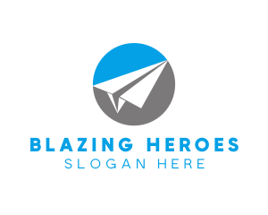 Paper Airplane Travel logo design