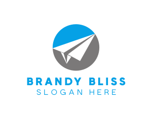 Paper Airplane Travel logo design