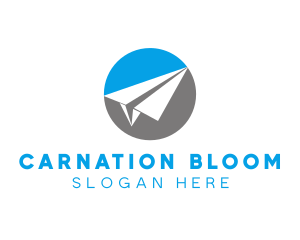 Paper Airplane Travel logo design