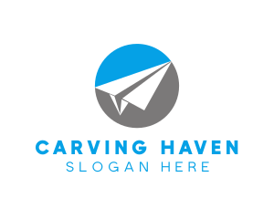 Paper Airplane Travel logo design