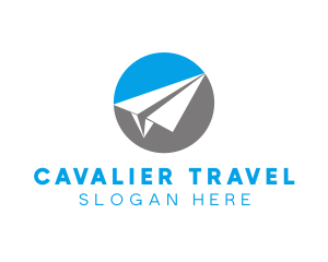 Paper Airplane Travel logo design