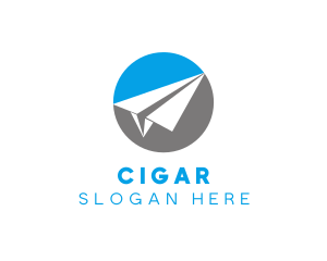 Paper Airplane Travel logo design