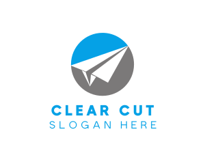 Paper Airplane Travel logo design