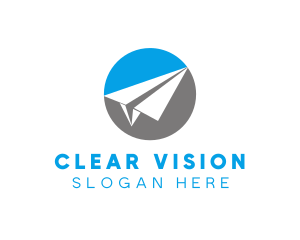 Paper Airplane Travel logo design