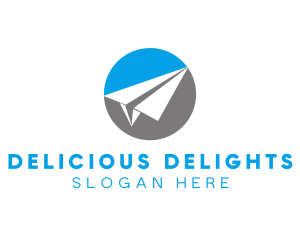 Paper Airplane Travel logo design