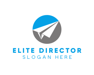 Paper Airplane Travel logo design