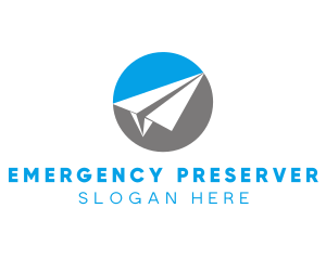 Paper Airplane Travel logo design