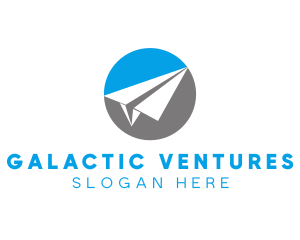 Paper Airplane Travel logo design