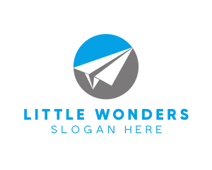 Paper Airplane Travel logo design