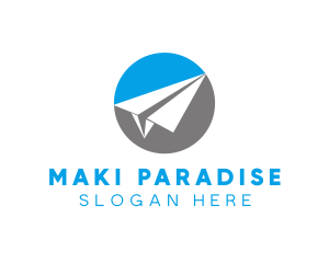 Paper Airplane Travel logo design