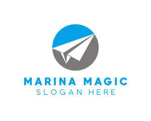 Paper Plane Travel logo design