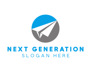 Paper Airplane Travel logo design