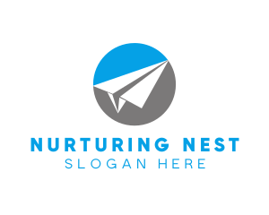 Paper Airplane Travel logo design