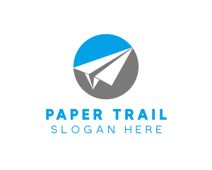 Paper Airplane Travel logo design