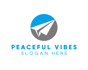 Paper Airplane Travel logo design