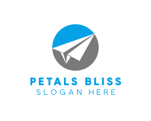 Paper Airplane Travel logo design