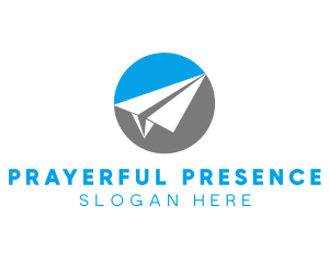 Paper Airplane Travel logo design