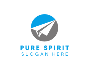 Paper Airplane Travel logo design