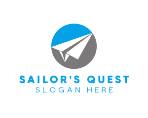 Paper Airplane Travel logo design