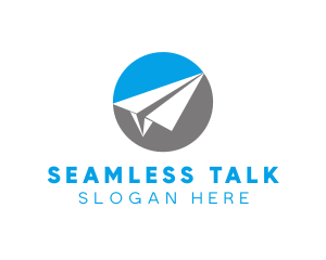 Paper Airplane Travel logo design