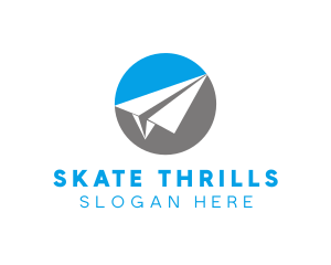 Paper Airplane Travel logo design