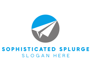 Paper Airplane Travel logo design