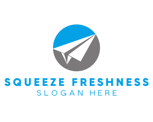 Paper Airplane Travel logo design