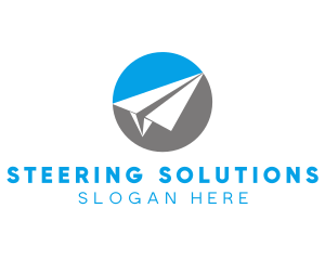 Paper Airplane Travel logo design