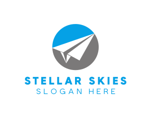 Paper Airplane Travel logo design