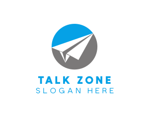 Paper Airplane Travel logo design