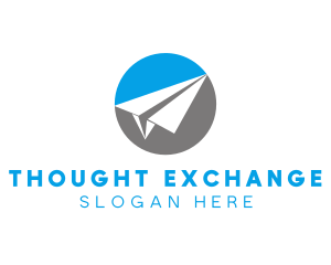 Paper Airplane Travel logo design