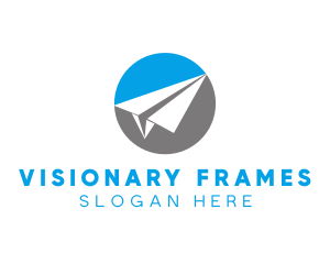 Paper Airplane Travel logo design