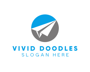 Paper Airplane Travel logo design