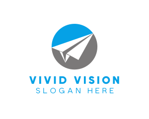 Paper Airplane Travel logo design