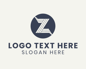 Round Paper Fold Letter Z logo