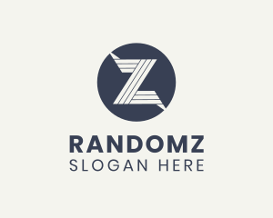 Round Paper Fold Letter Z logo design