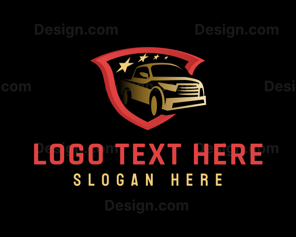 Pickup Truck Transportation Logo