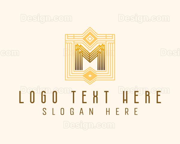 Geometric Art Deco Luxury Logo