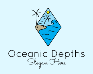 Ocean Waves Diamond logo design