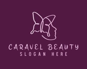 Feminine Beauty Butterfly  logo design