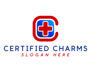 Healthcare Cross Letter C logo design