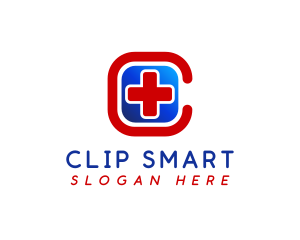 Healthcare Cross Letter C logo design